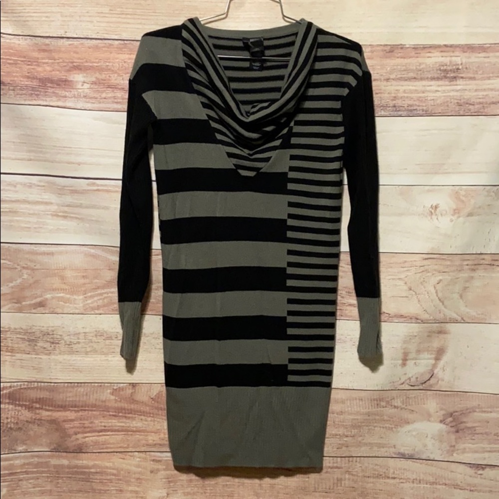 Bisou Bisou Ladies Cowl Neck Sweater Mini Dress